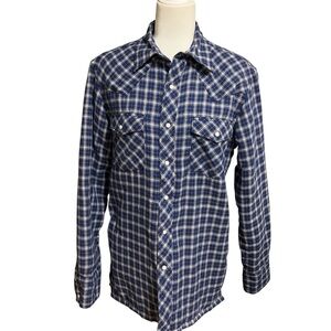 Men’s Blue Plaid Wrangler Shacket